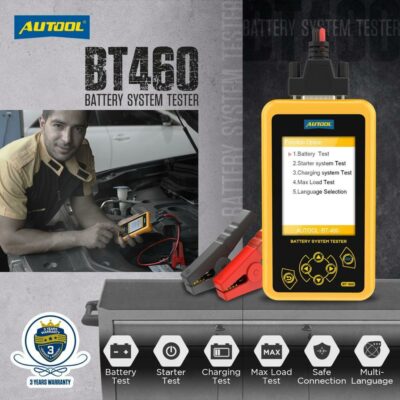 Autool Bt460 Tft 4inch Colorful Display Car Battery Tester Analyzer For