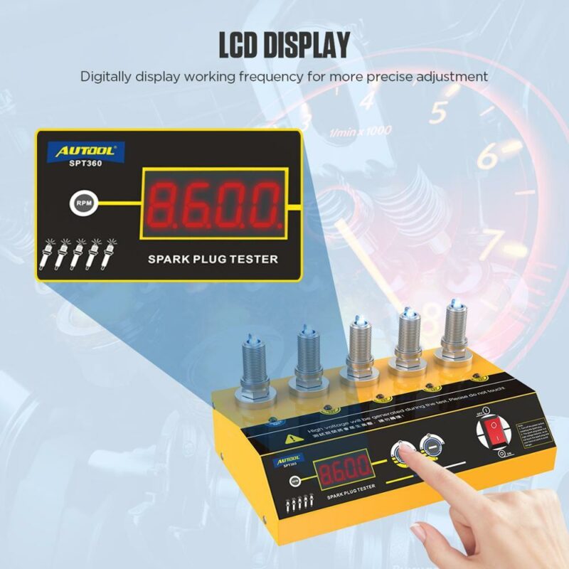 AUTOOL SPT360 Car Spark Plug Tester Ignition Testers Automotive