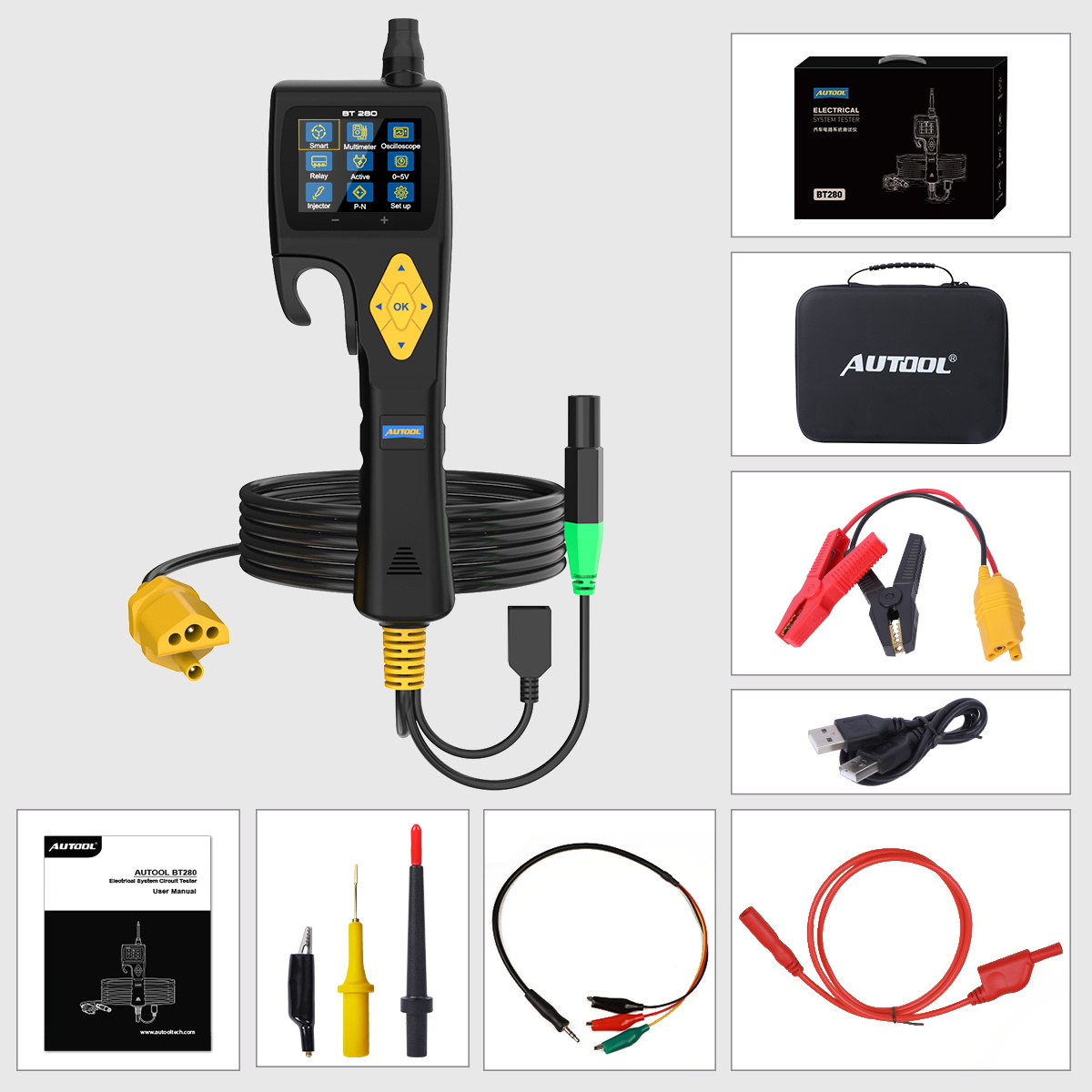 AUTOOL BT280 Electrical Circuit Tester Power Probe Electric System Tester