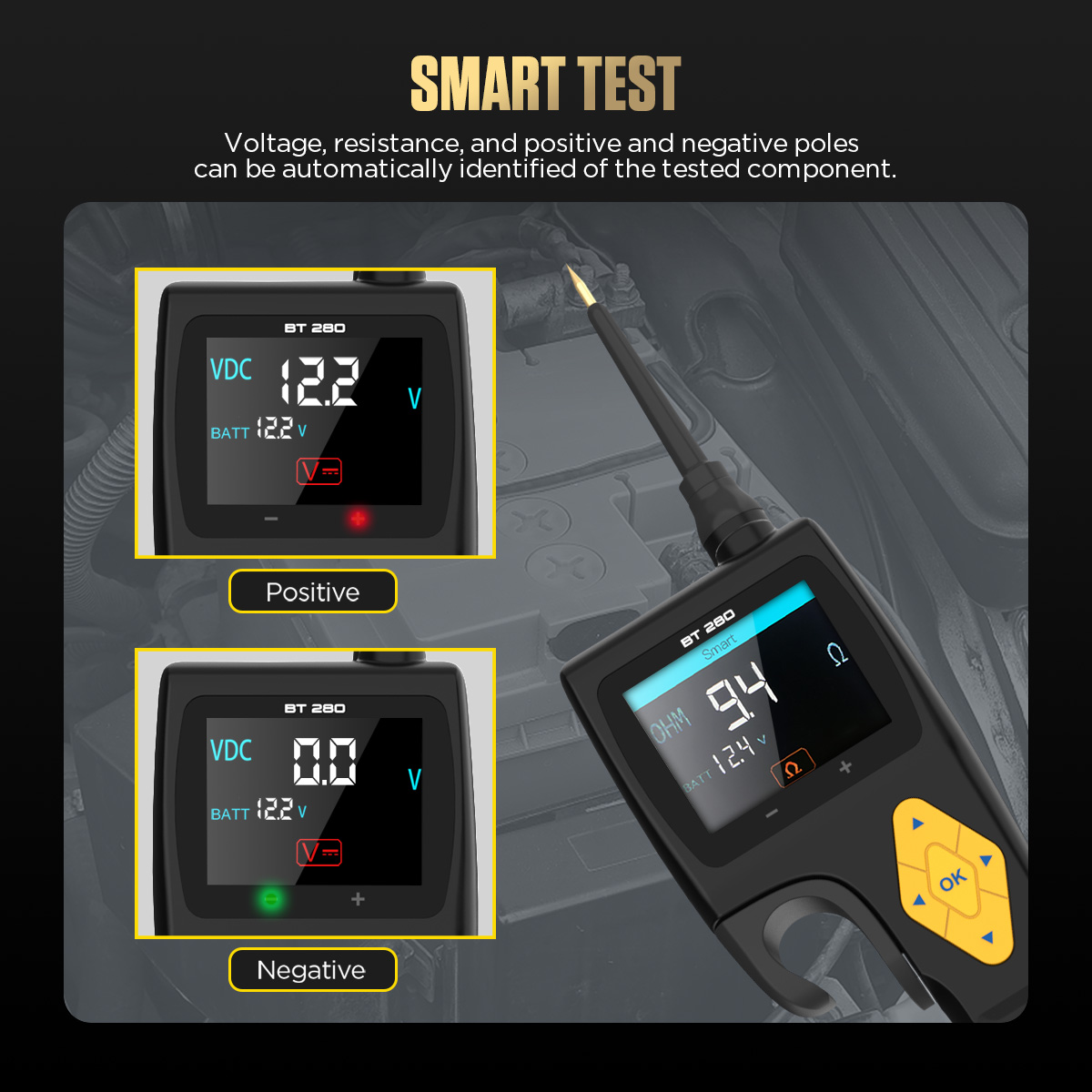 AUTOOL BT280 Electrical Circuit Tester Power Probe Electric System Tester