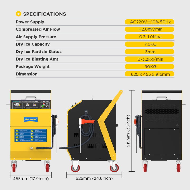 AUTOOL HTS708 Dry Ice Blasting Cleaning Machine AUTOOL