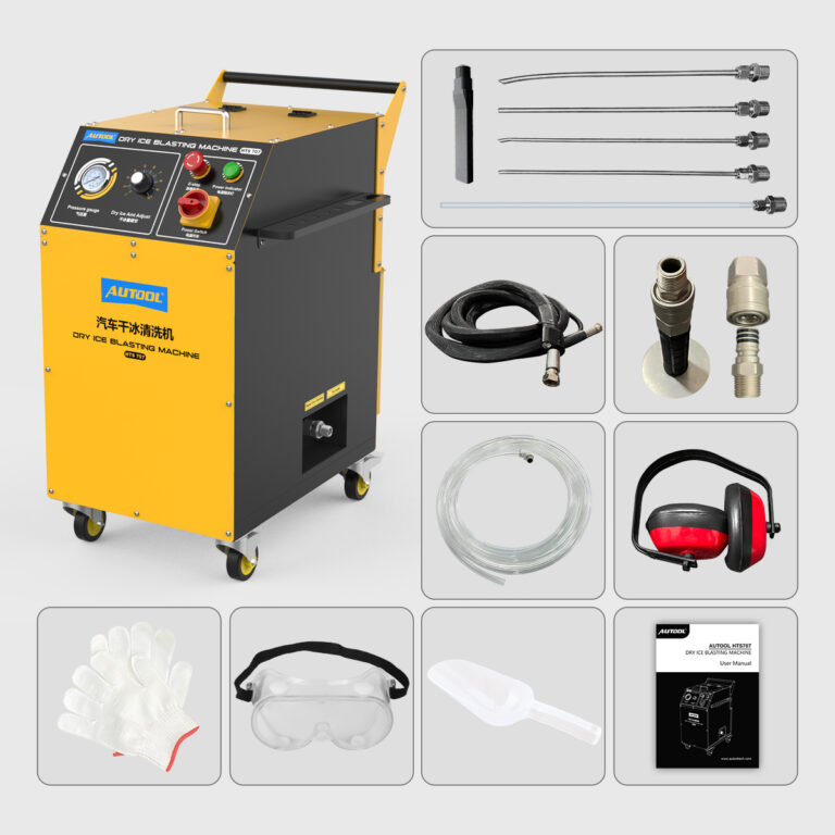 AUTOOL Dry Ice Blasting Machine Dry Ice DE-Carbon Cleaner Dry Ice Blaster 110V