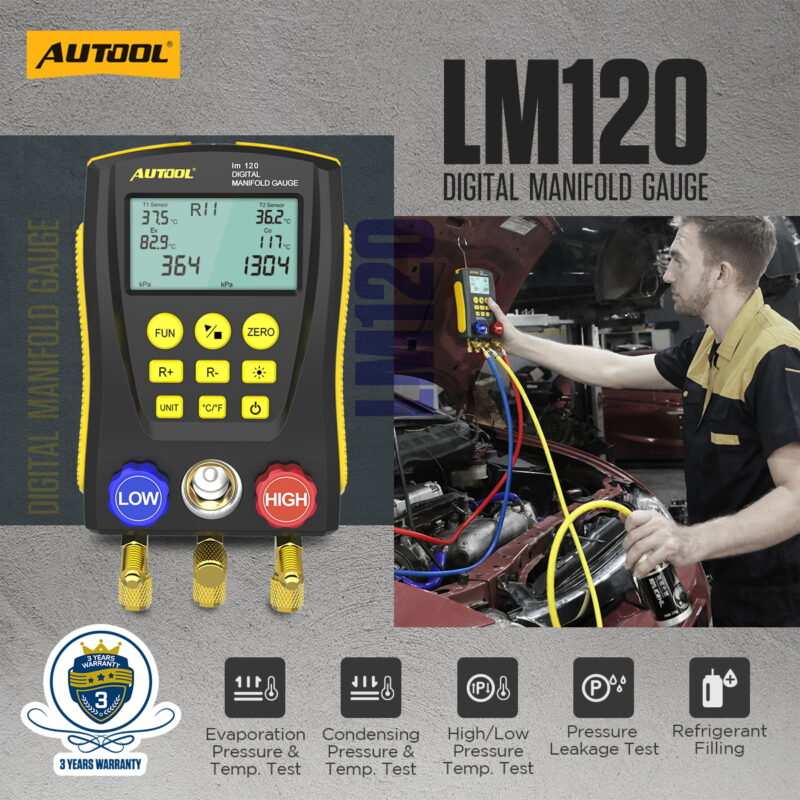 AC Manifold Gauge Refrigerant Identifier