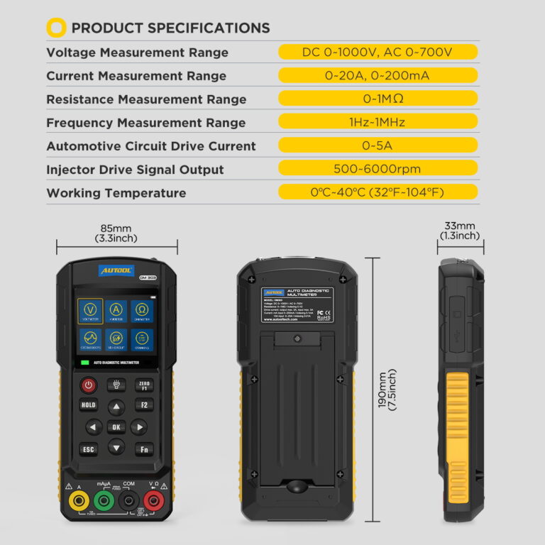 AUTOOL DM303 Diagnostic Multimeter Car Circuit Tester - AUTOOL
