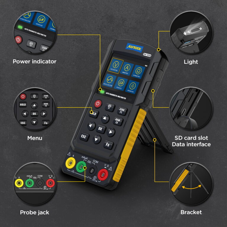 AUTOOL DM303 Auto Diagnostic Multimeter Car Circuit Tester with K/CAN