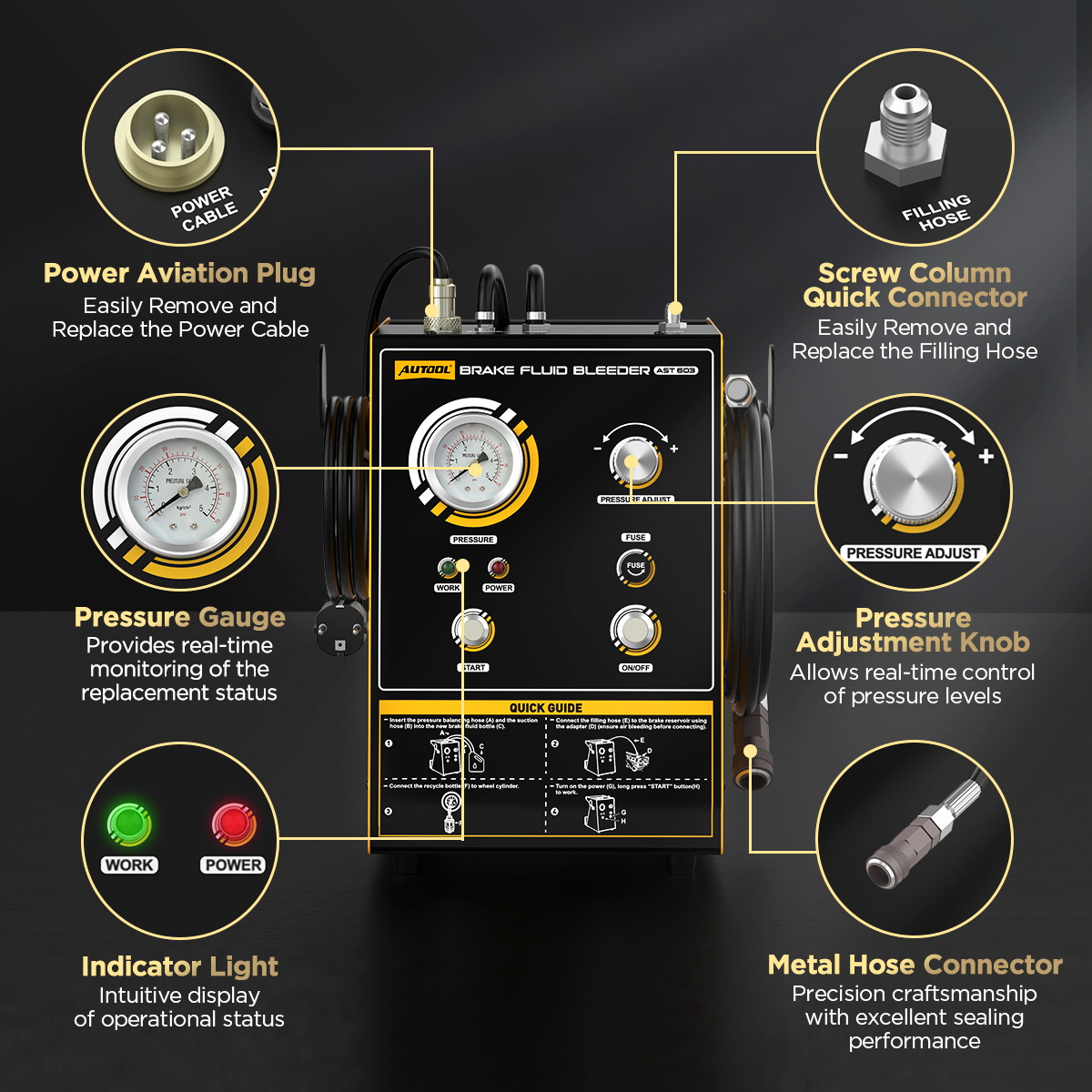 AST603 Pulsating Brake Fluid Bleeder 7