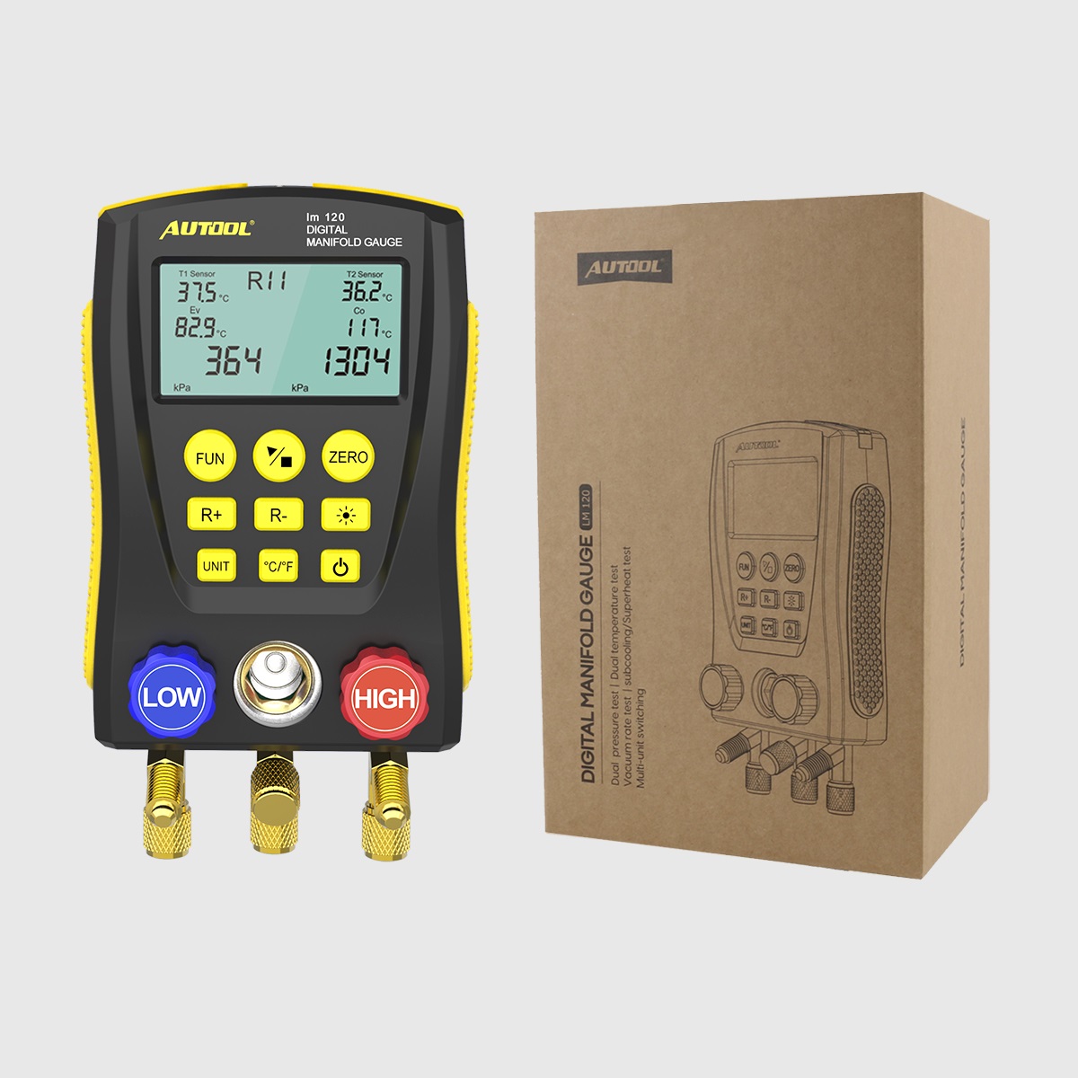 LM120 AC Manifold Gauge