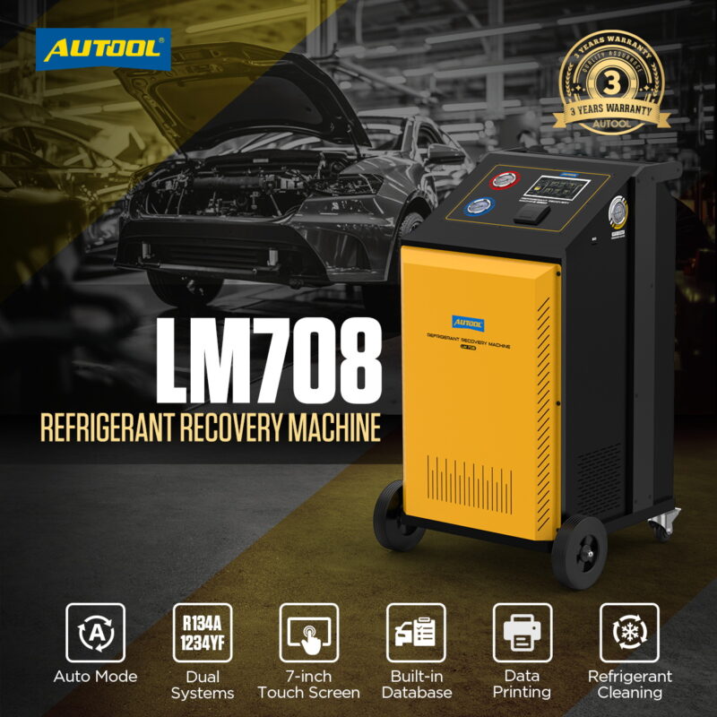 Automotive Refrigerant Freon Recovery Machine r134a hfo 1234yf LM708