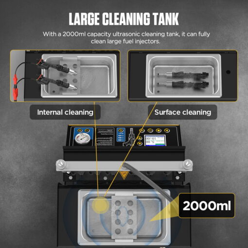 QPKING 燃料クリーニングツール CT500 GDI、EFI、FSI燃料インジェクタークリーナー＆テスター 6シリンダー 自動車用燃料噴射システムクリーナーテスター パルス/ 送料無料ZKTOOL 燃料インジェクター テスターと