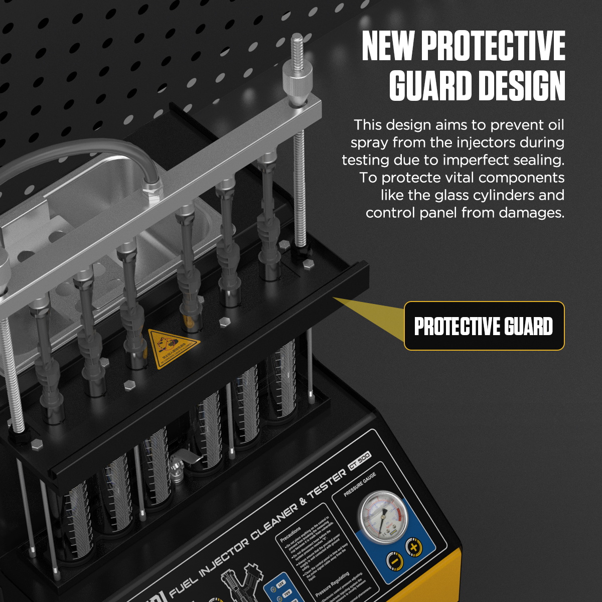 QPKING 燃料クリーニングツール CT500 GDI、EFI、FSI燃料インジェクタークリーナー＆テスター 6シリンダー 自動車用燃料噴射システムクリーナーテスター パルス/ 送料無料ZKTOOL 燃料インジェクター テスターと