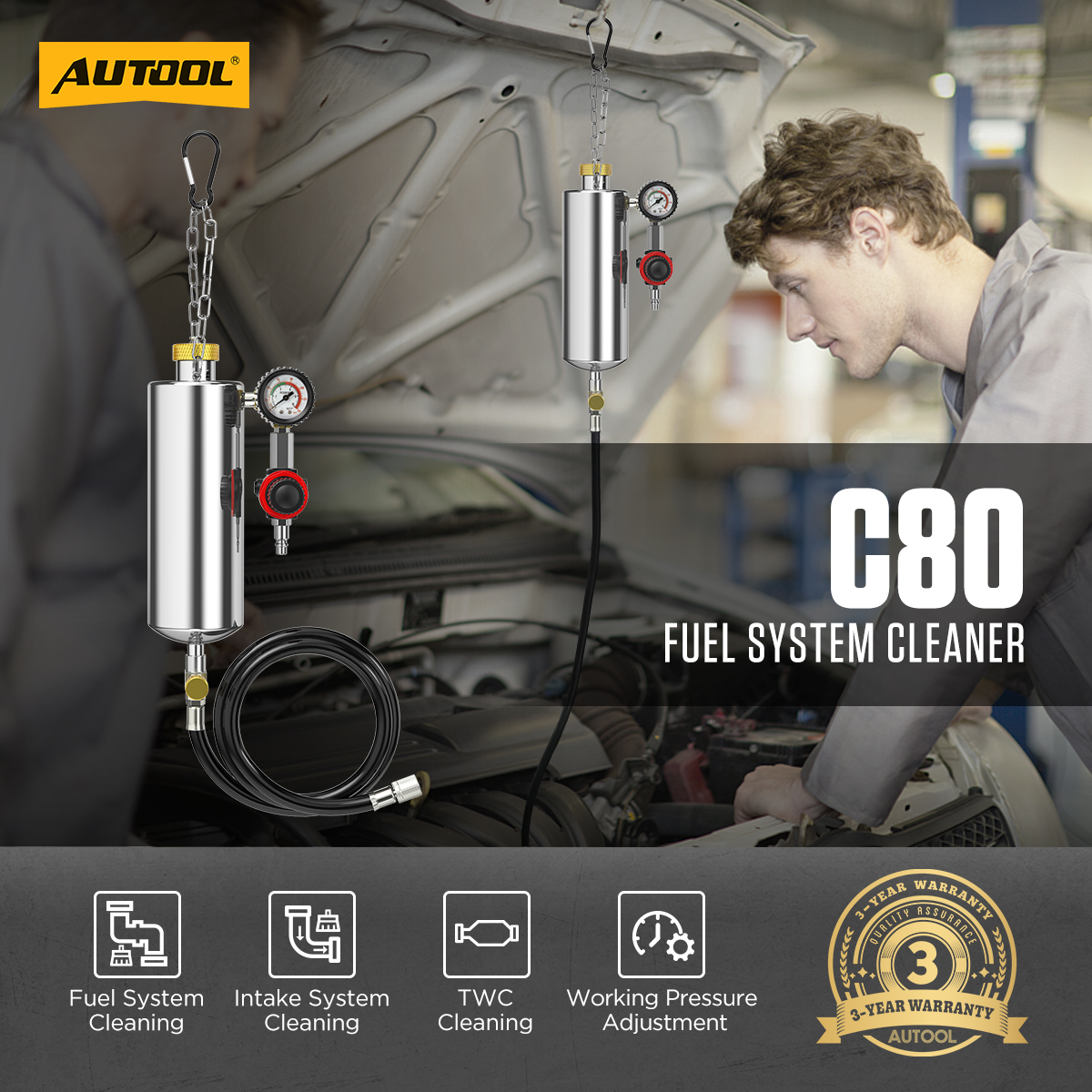 AUTOOL C80 Auto Fuel/Intake System Flushing Tools