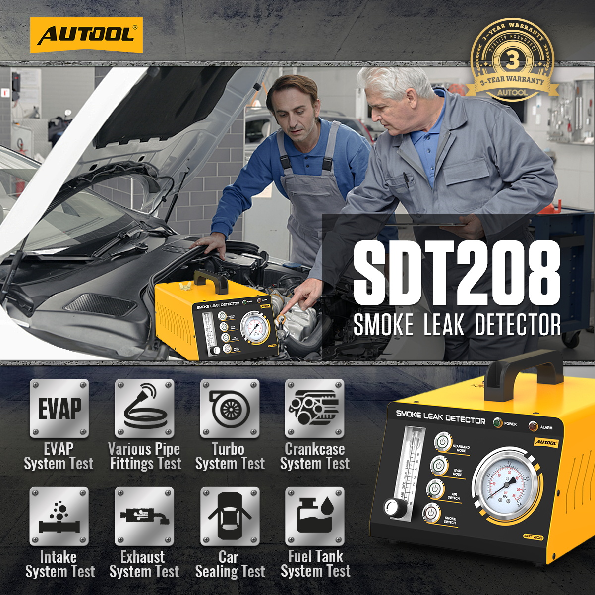 SDT208 SMOKE LEAK DETECTOR